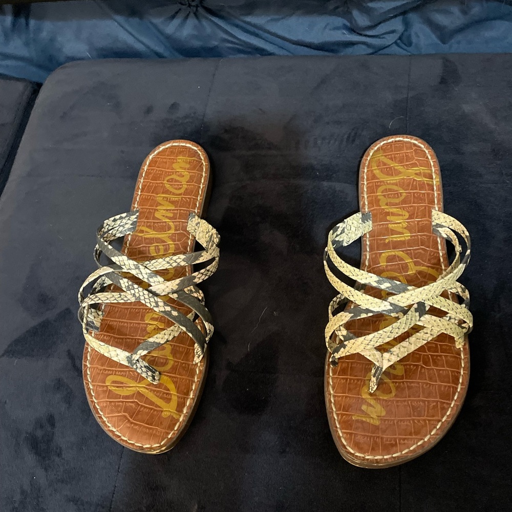 Georgette Snakeskin Pattern Sandals